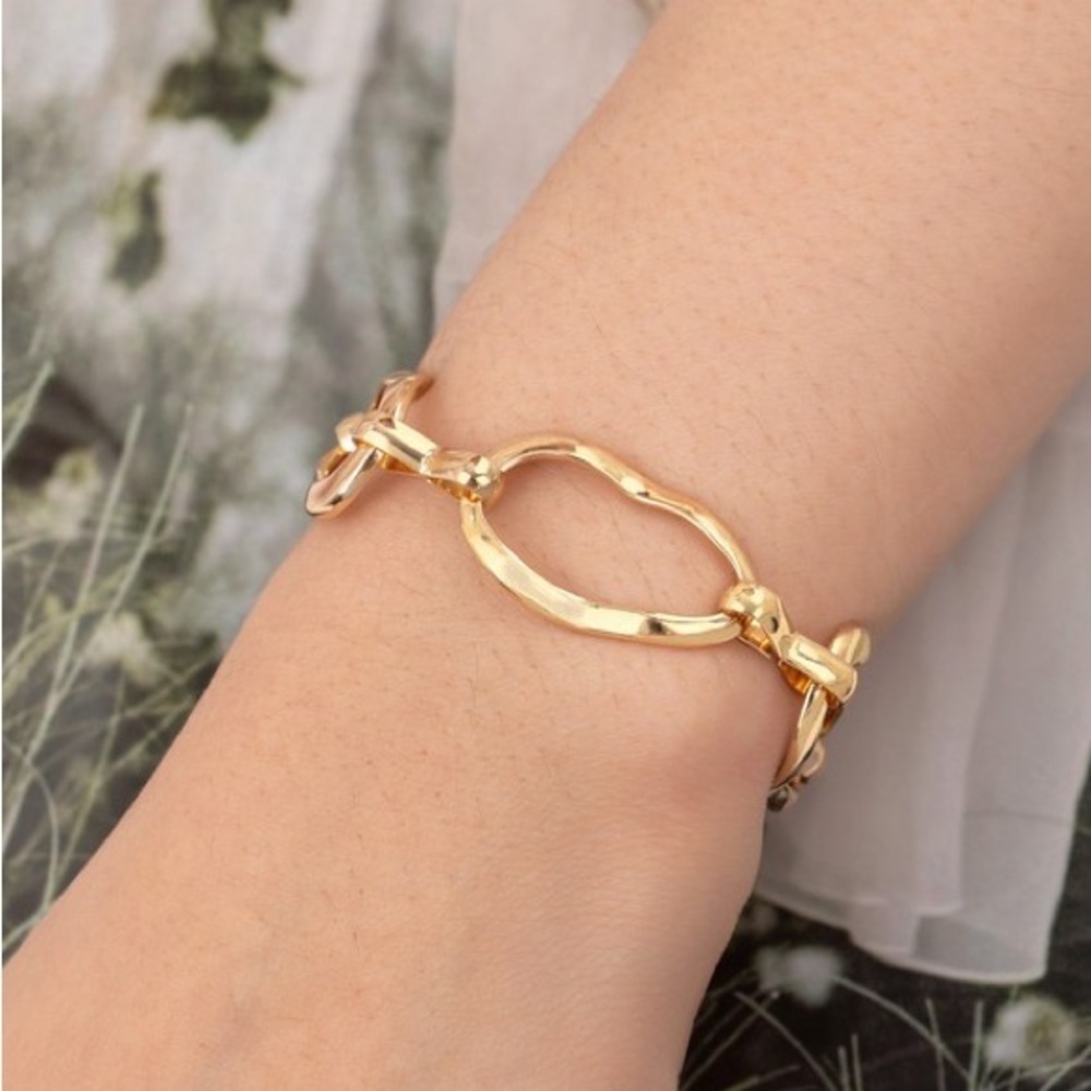 Hammered Chunky Link Bracelet (5005)